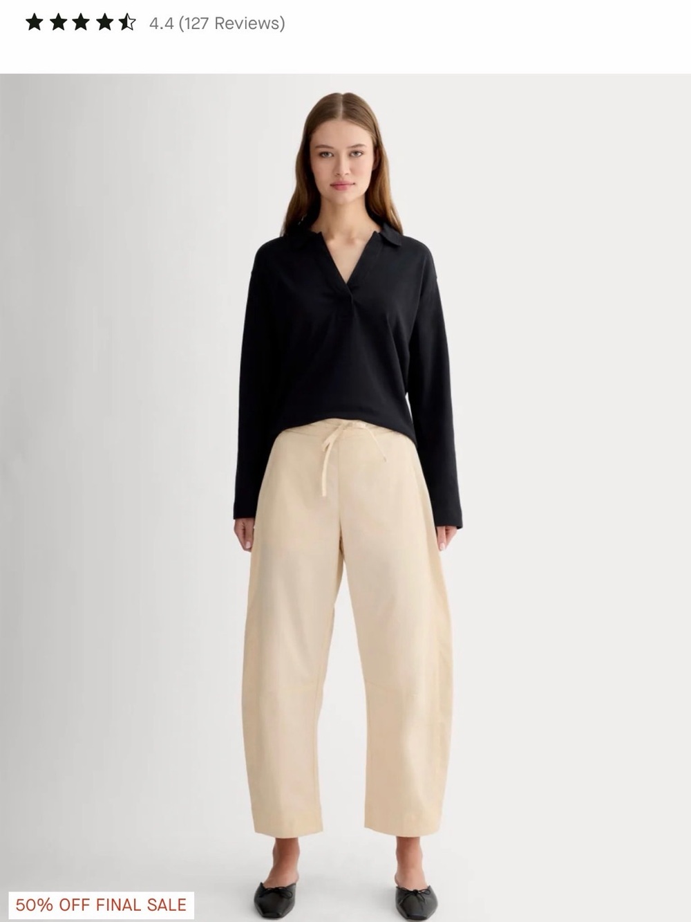 Everlane Easy Barrel Pants in Cavas Medium